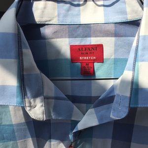 Alfani Stretch & Slim Fit M Button Down Shirt